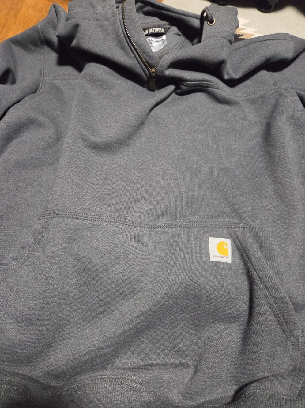 Carhartt Charcoal Crewneck Sweatshirt with Pocket Patch